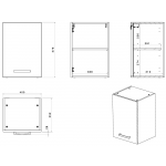 Κρεμαστό ντουλάπι Jeden 40-Φυσικό 40x35.6x57.9
