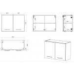 Κρεμαστό ντουλάπι Jeden 60-Φυσικό 60x35.6x57.9