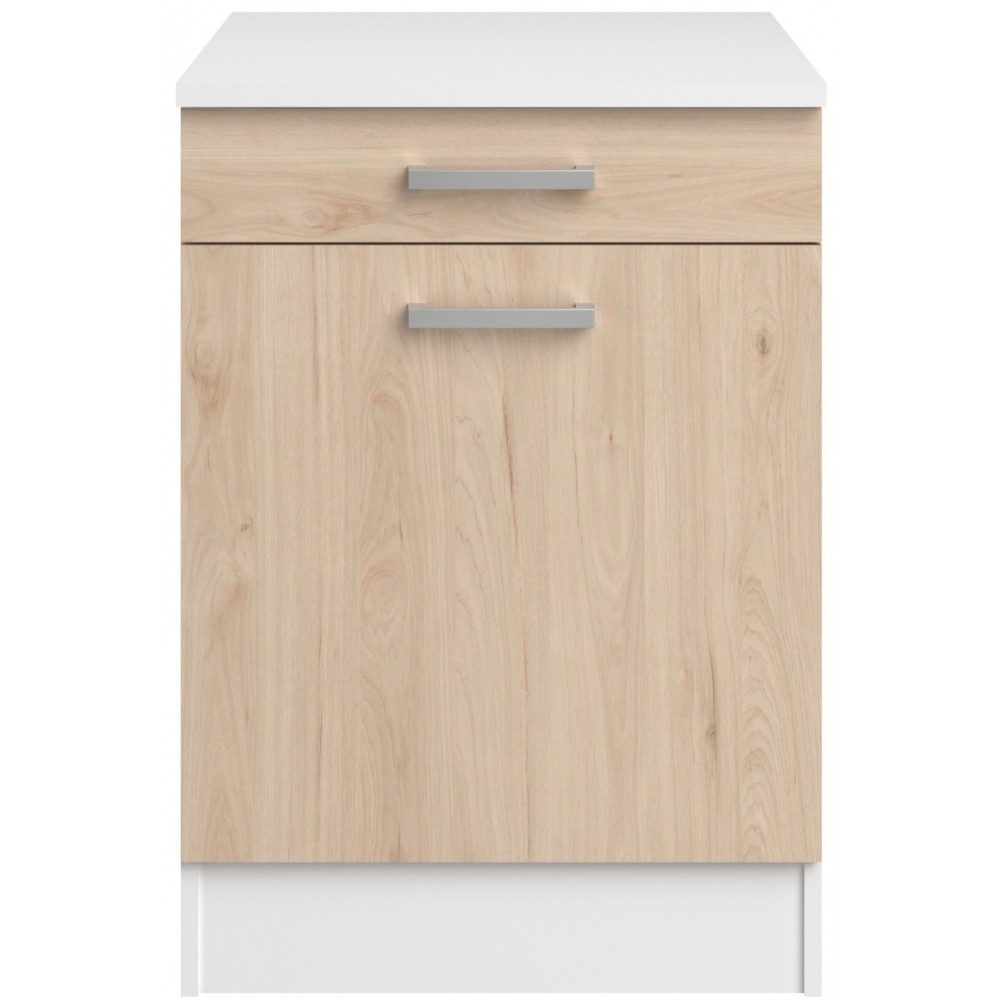 Επιδαπέδιο ντουλάπι Jeden 60 2D-Φυσικό 60x60x86
