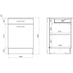 Επιδαπέδιο ντουλάπι Jeden 60 2D-Φυσικό 60x60x86