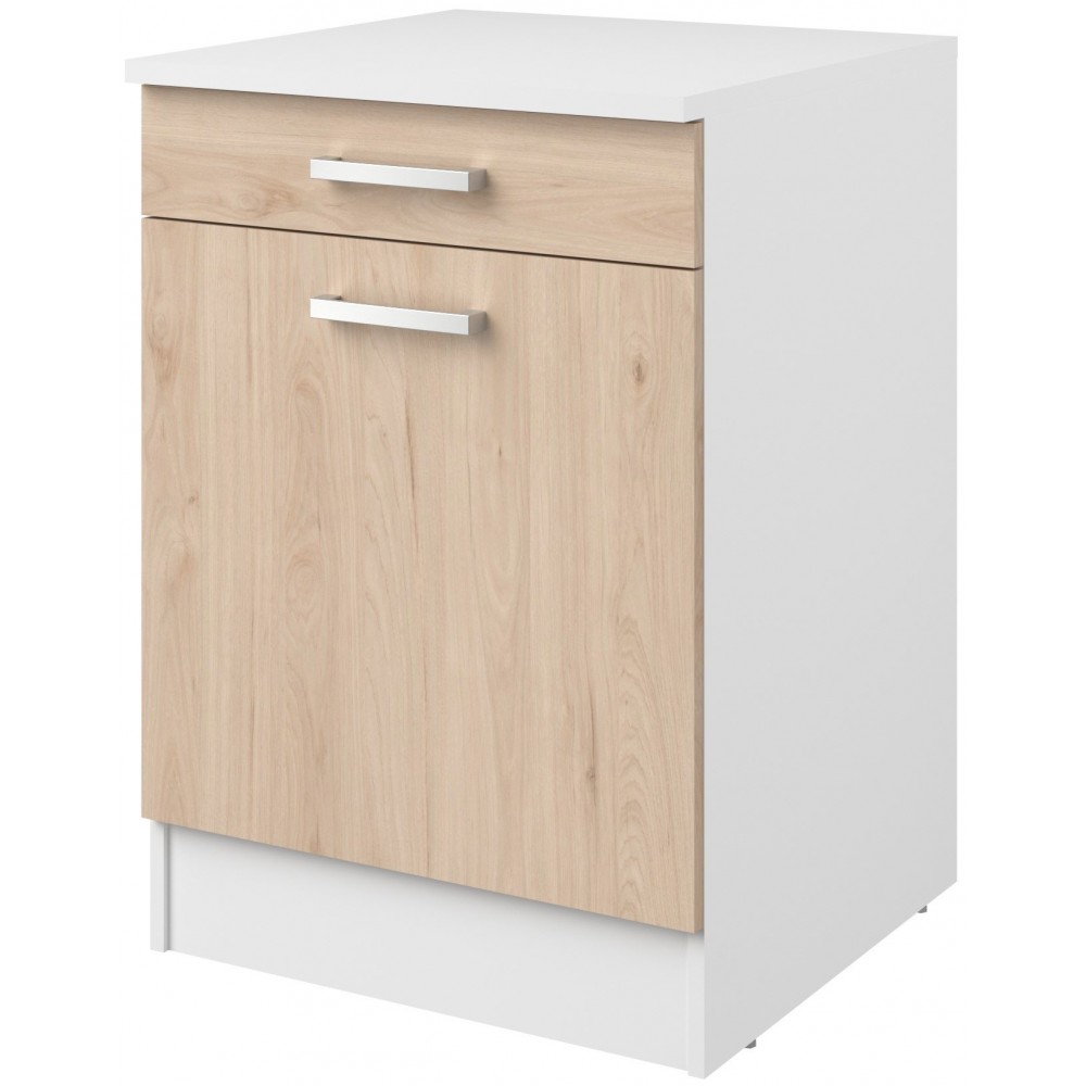 Επιδαπέδιο ντουλάπι Jeden 60 2D-Φυσικό 60x60x86