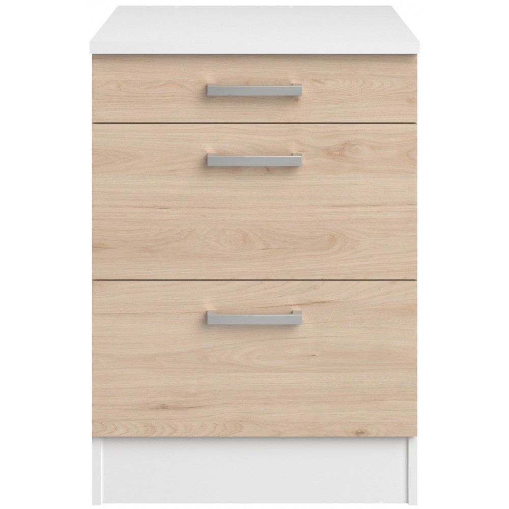 Επιδαπέδιο ντουλάπι Jeden 60 3D-Φυσικό 60x60x86