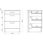 Επιδαπέδιο ντουλάπι Jeden 60 3D-Φυσικό 60x60x86