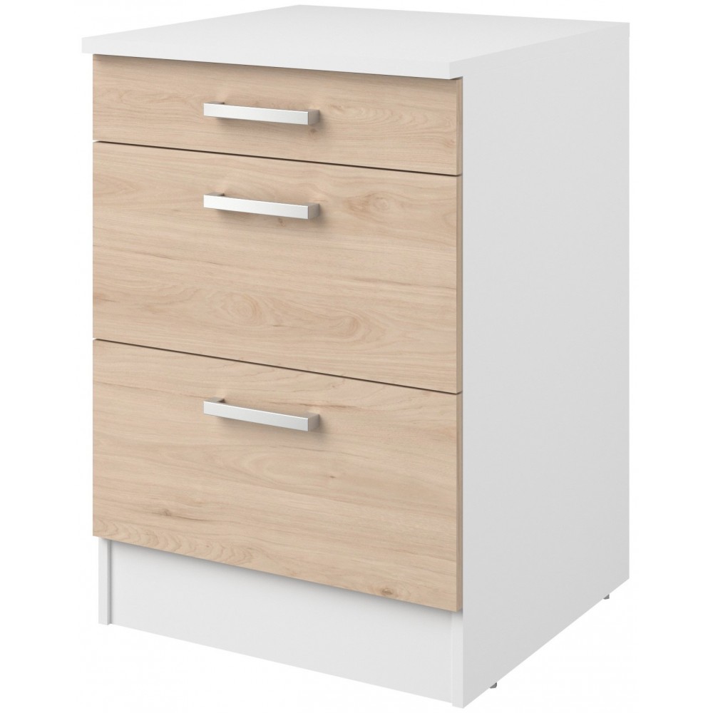 Επιδαπέδιο ντουλάπι Jeden 60 3D-Φυσικό 60x60x86