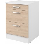 Επιδαπέδιο ντουλάπι Jeden 60 3D-Φυσικό 60x60x86