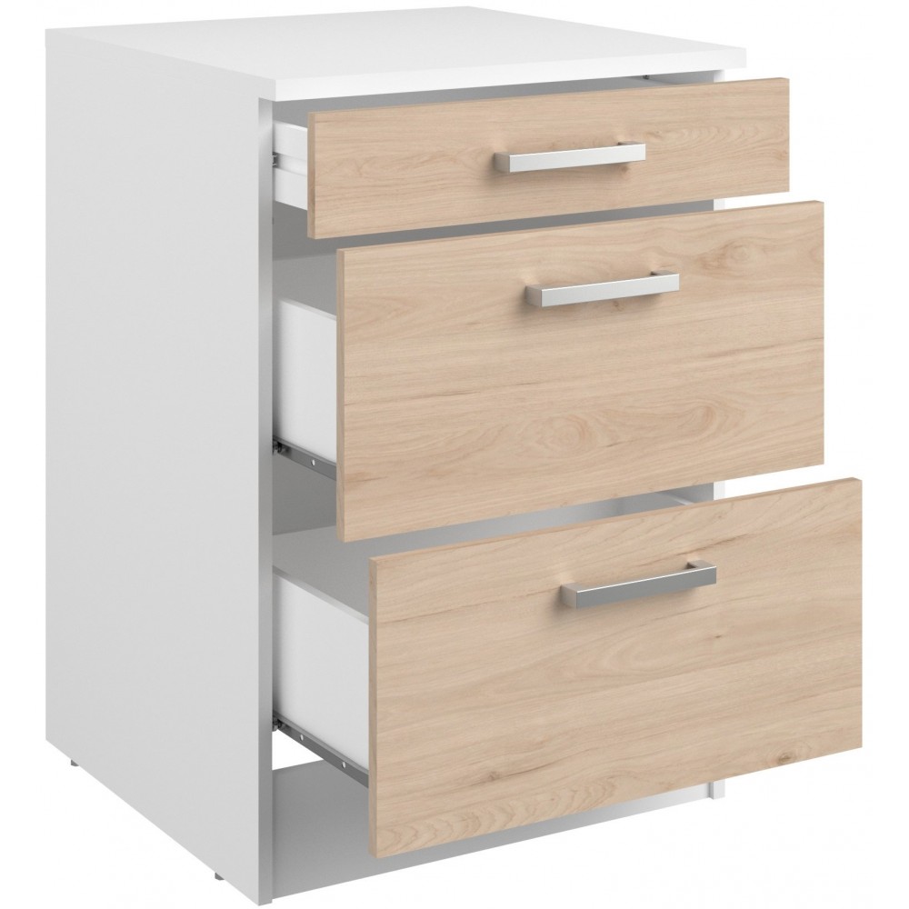 Επιδαπέδιο ντουλάπι Jeden 60 3D-Φυσικό 60x60x86