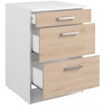 Επιδαπέδιο ντουλάπι Jeden 60 3D-Φυσικό 60x60x86