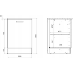 Επιδαπέδιο ντουλάπι Jeden 60 1D-Φυσικό 60x60x86