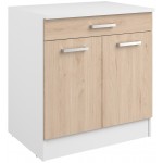 Επιδαπέδιο ντουλάπι Jeden 80 3D-Φυσικό 80x60x86