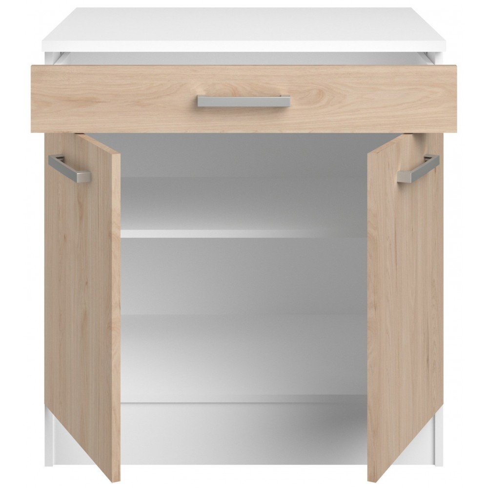 Επιδαπέδιο ντουλάπι Jeden 80 3D-Φυσικό 80x60x86