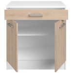 Επιδαπέδιο ντουλάπι Jeden 80 3D-Φυσικό 80x60x86