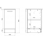 Επιδαπέδιο ντουλάπι Jeden 40 1D-Φυσικό 40x60x86