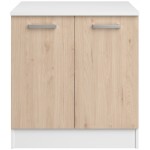 Επιδαπέδιο ντουλάπι Jeden 80 2D-Φυσικό 80x60x86