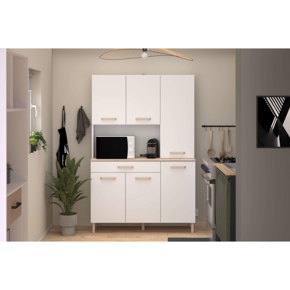 Σκευοθήκη Evelon-Λευκό 120x40x183