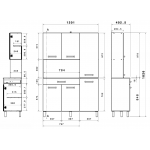Σκευοθήκη Evelon-Λευκό 120x40x183
