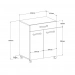 Τρόλεϊ Jeden-Λευκό 60x43x75