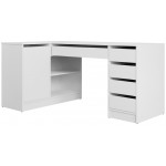 Γωνιακό Γραφείο Ada-Λευκό 158x98x76