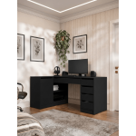 Γωνιακό Γραφείο Ada-Μαύρο 158x98x76