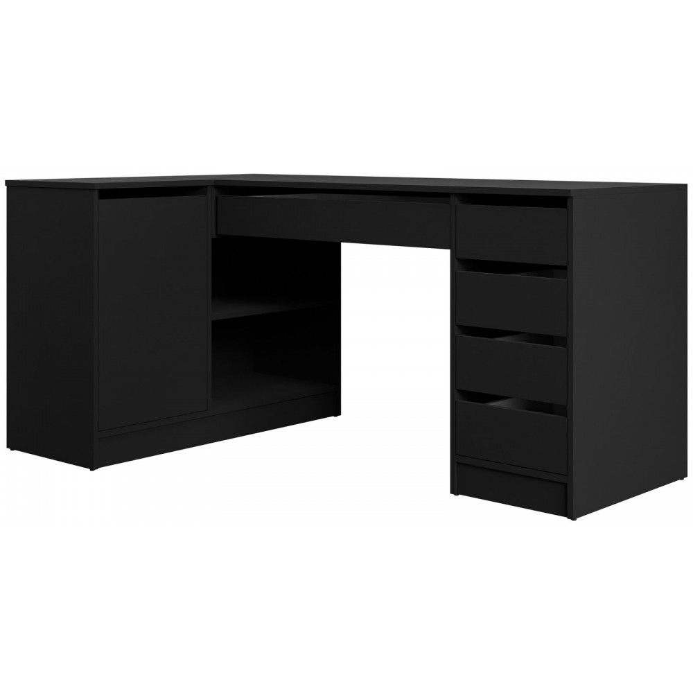 Γωνιακό Γραφείο Ada-Μαύρο 158x98x76