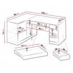 Γωνιακό Γραφείο Ada-Μαύρο 158x98x76