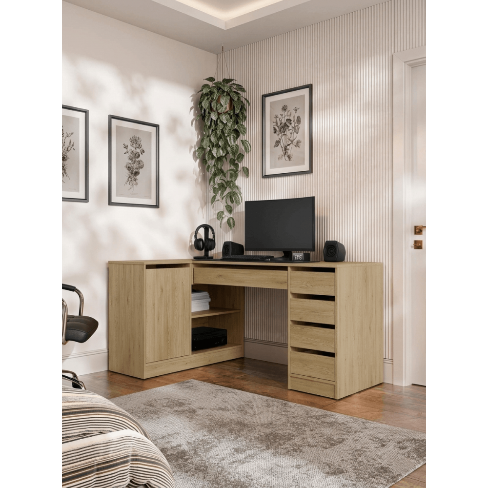 Γωνιακό Γραφείο Ada-Φυσικό 158x98x76
