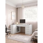 Γωνιακό Γραφείο Tireno-Λευκό 158x98x76