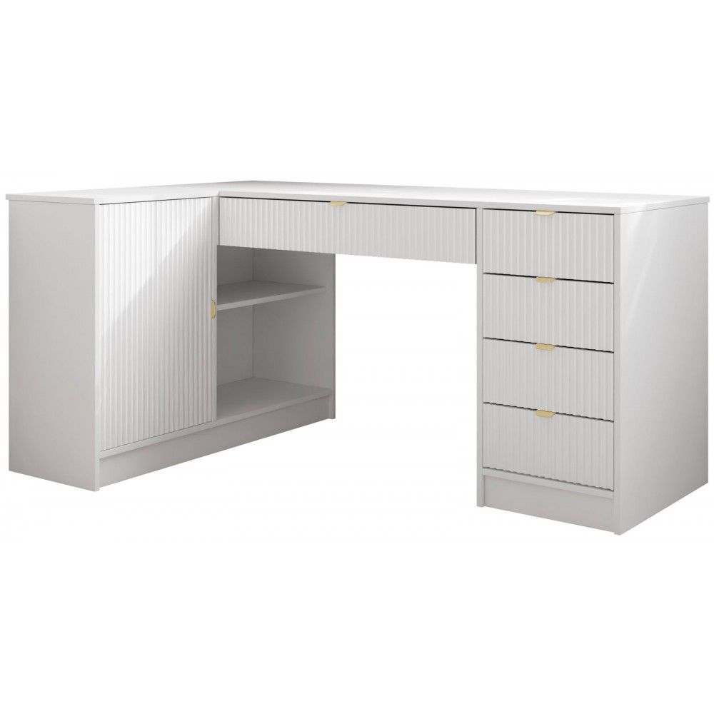 Γωνιακό Γραφείο Tireno-Λευκό 158x98x76