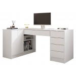 Γωνιακό Γραφείο Tireno-Λευκό 158x98x76