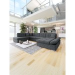 Γωνιακός καναπές Bergen-Γκρι Σκούρο-Δεξιά 345x205x76