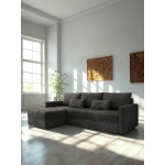 Γωνιακός καναπές Ralevia-Ανθρακί 226x84x85