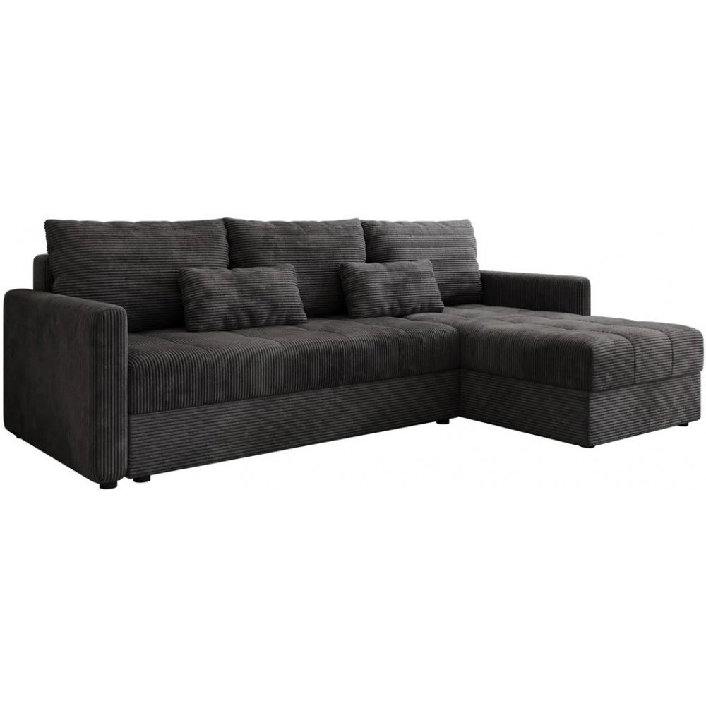 Γωνιακός καναπές Ralevia-Ανθρακί 226x84x85