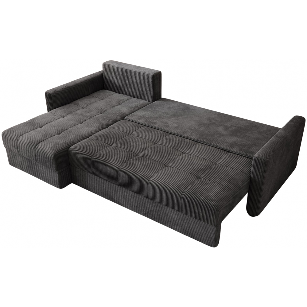 Γωνιακός καναπές Ralevia-Ανθρακί 226x84x85