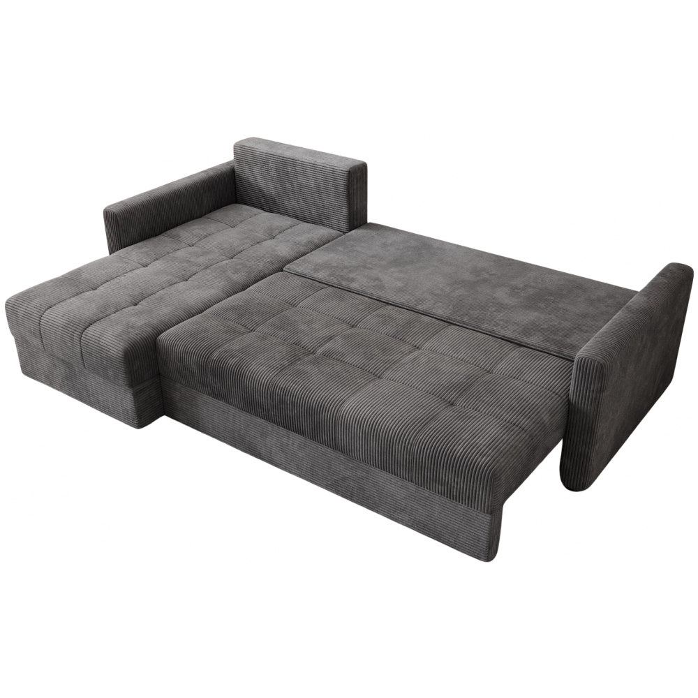 Γωνιακός καναπές Ralevia-Γκρι 226x84x85