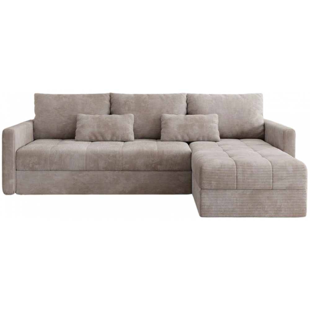 Γωνιακός καναπές Ralevia-Εκρού 226x84x85