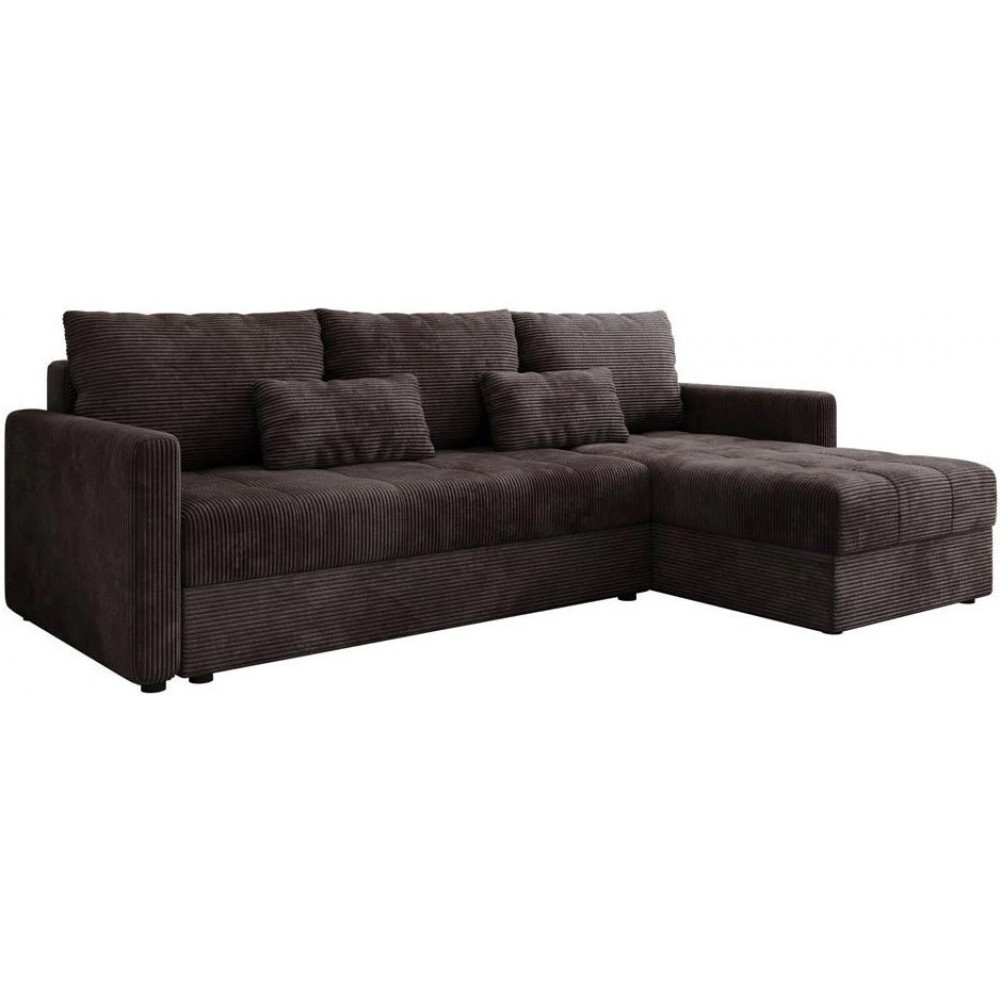 Γωνιακός καναπές Ralevia-Καφέ 226x84x85