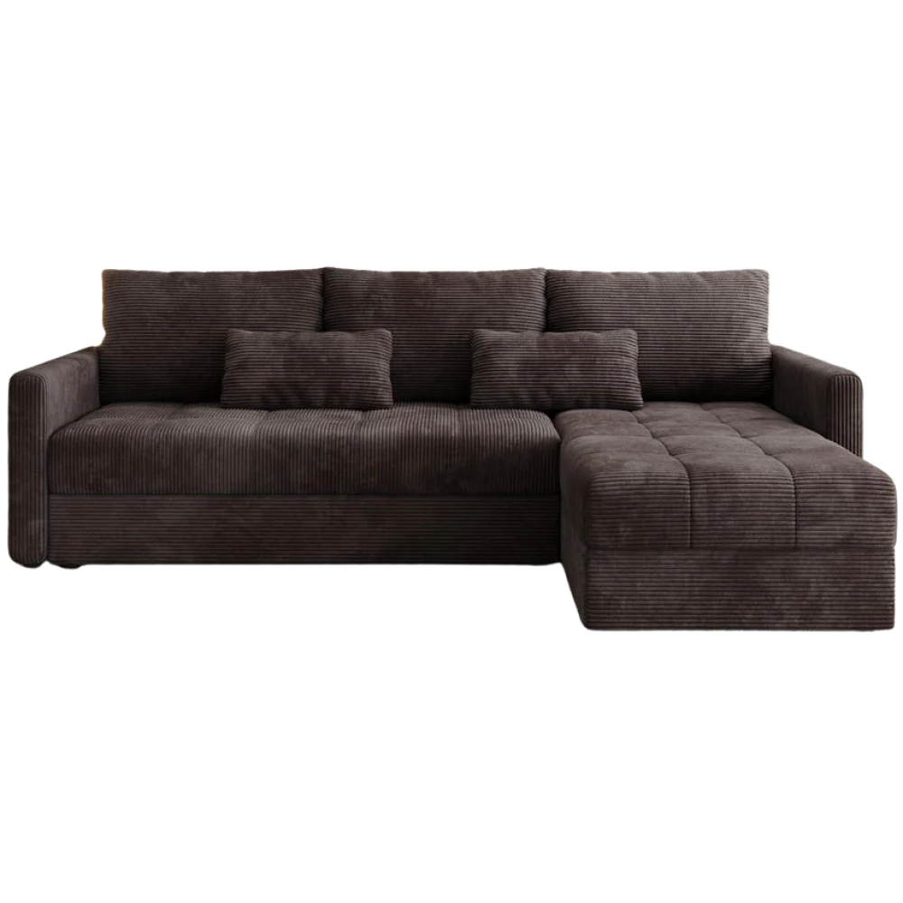 Γωνιακός καναπές Ralevia-Καφέ 226x84x85