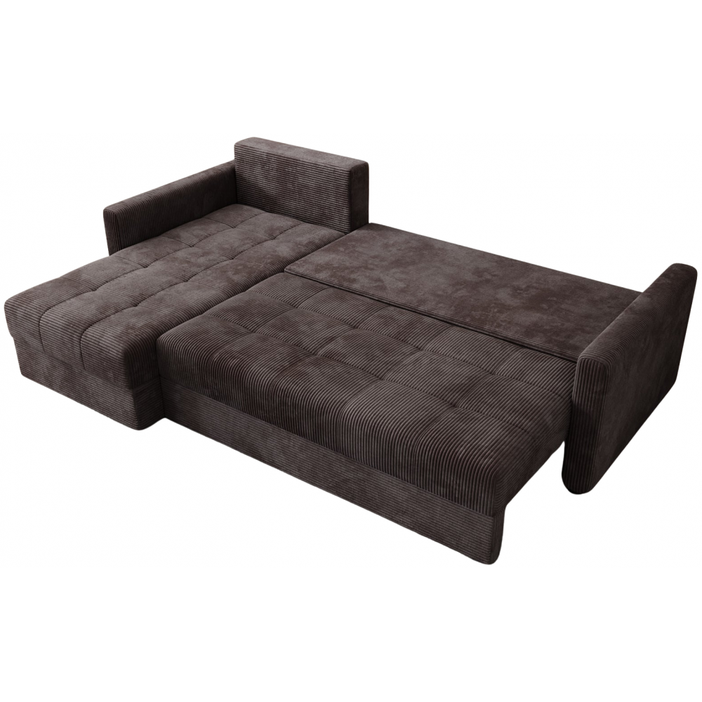 Γωνιακός καναπές Ralevia-Καφέ 226x84x85