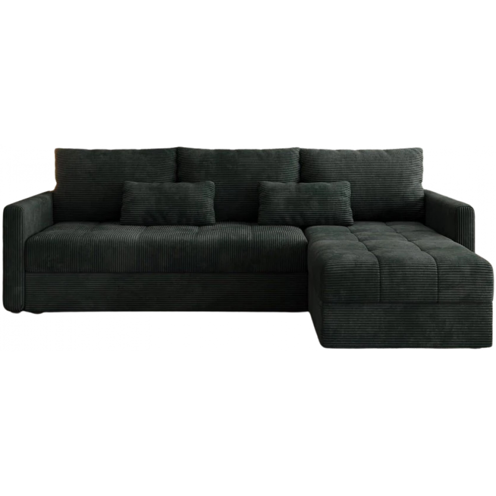 Γωνιακός καναπές Ralevia-Μαύρο 226x84x85