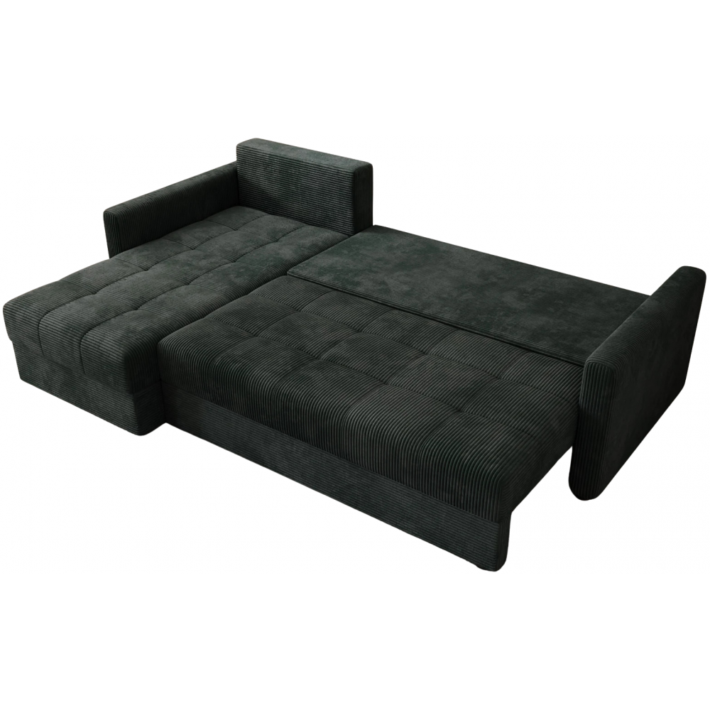 Γωνιακός καναπές Ralevia-Μαύρο 226x84x85