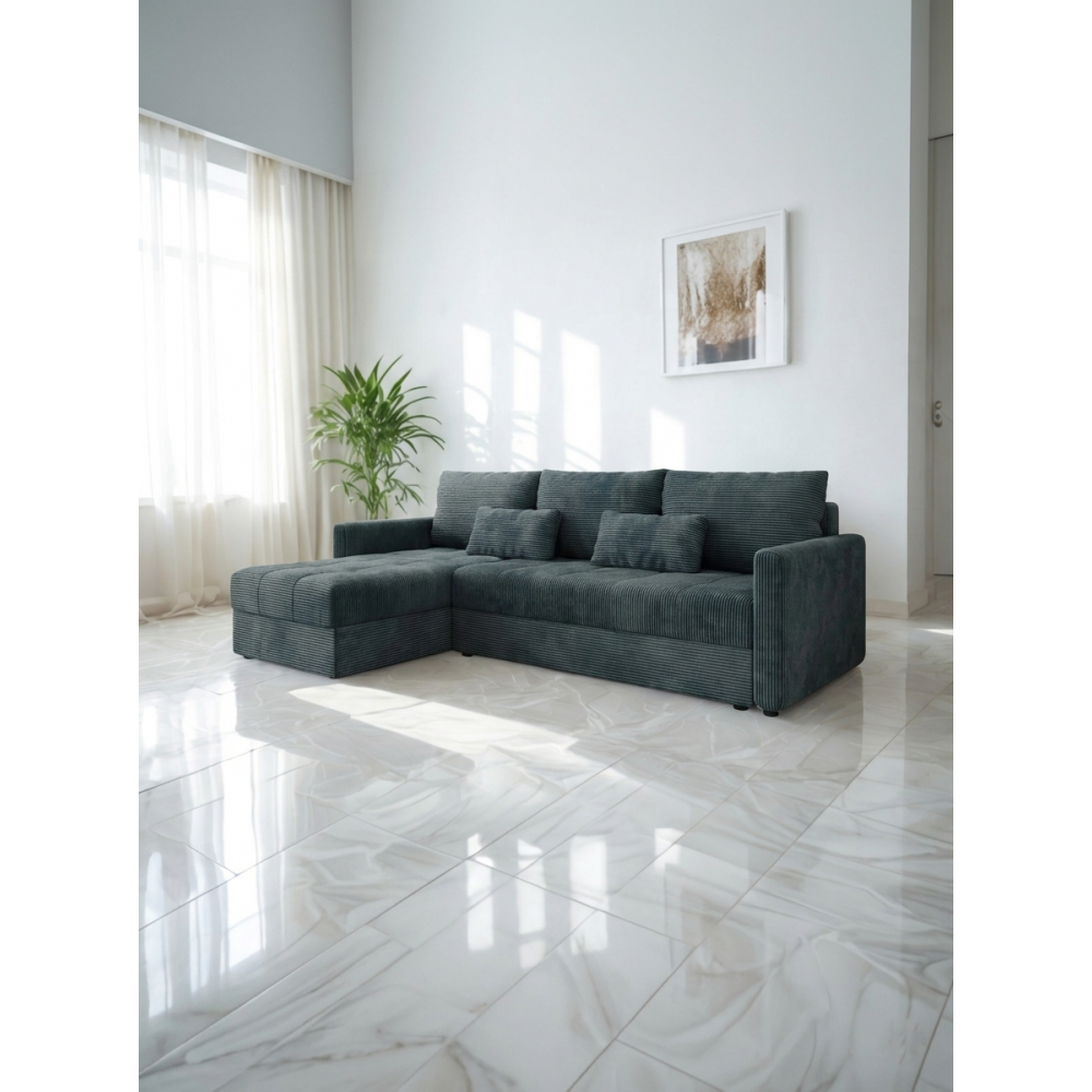 Γωνιακός καναπές Ralevia-Μπλε 226x84x85