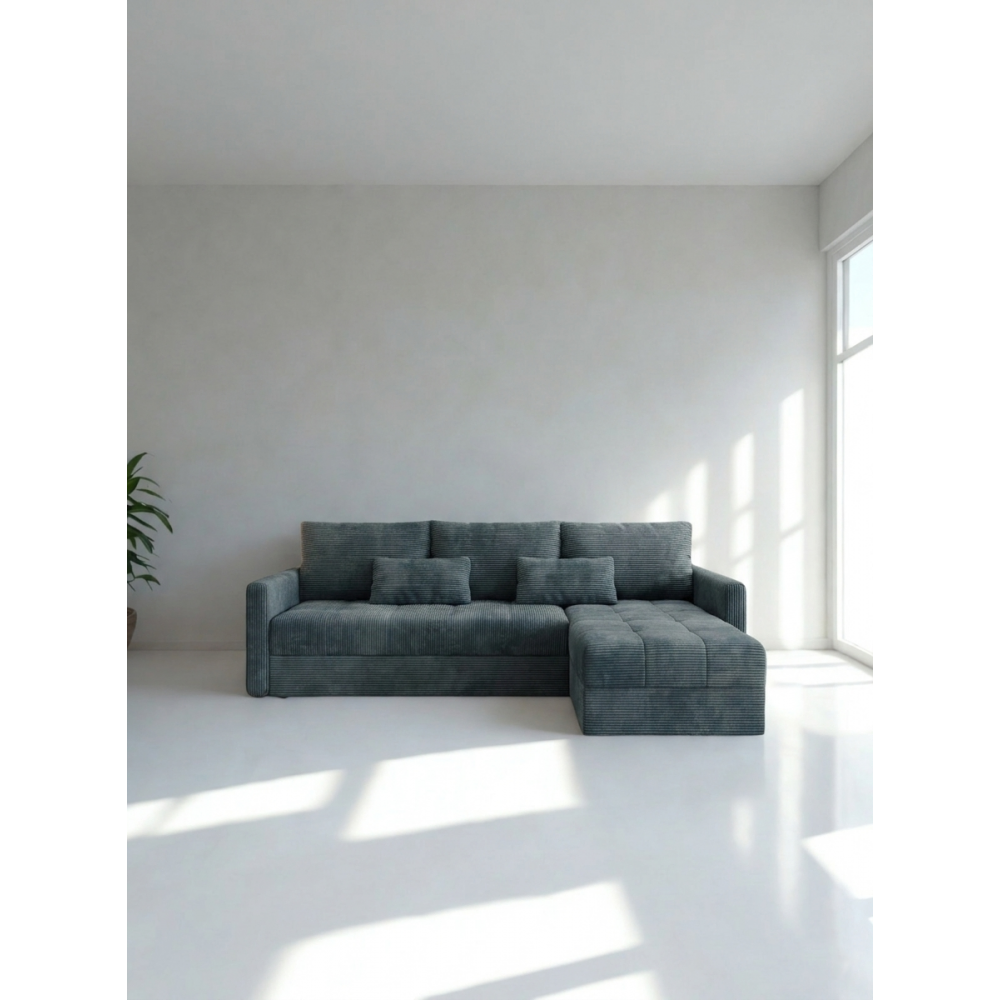 Γωνιακός καναπές Ralevia-Μπλε 226x84x85