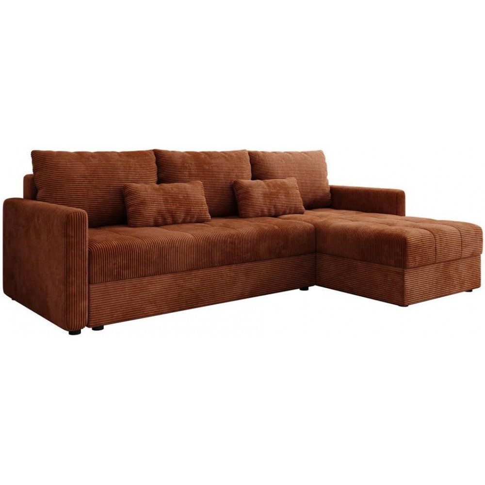 Γωνιακός καναπές Ralevia-Πορτοκαλί 226x84x85