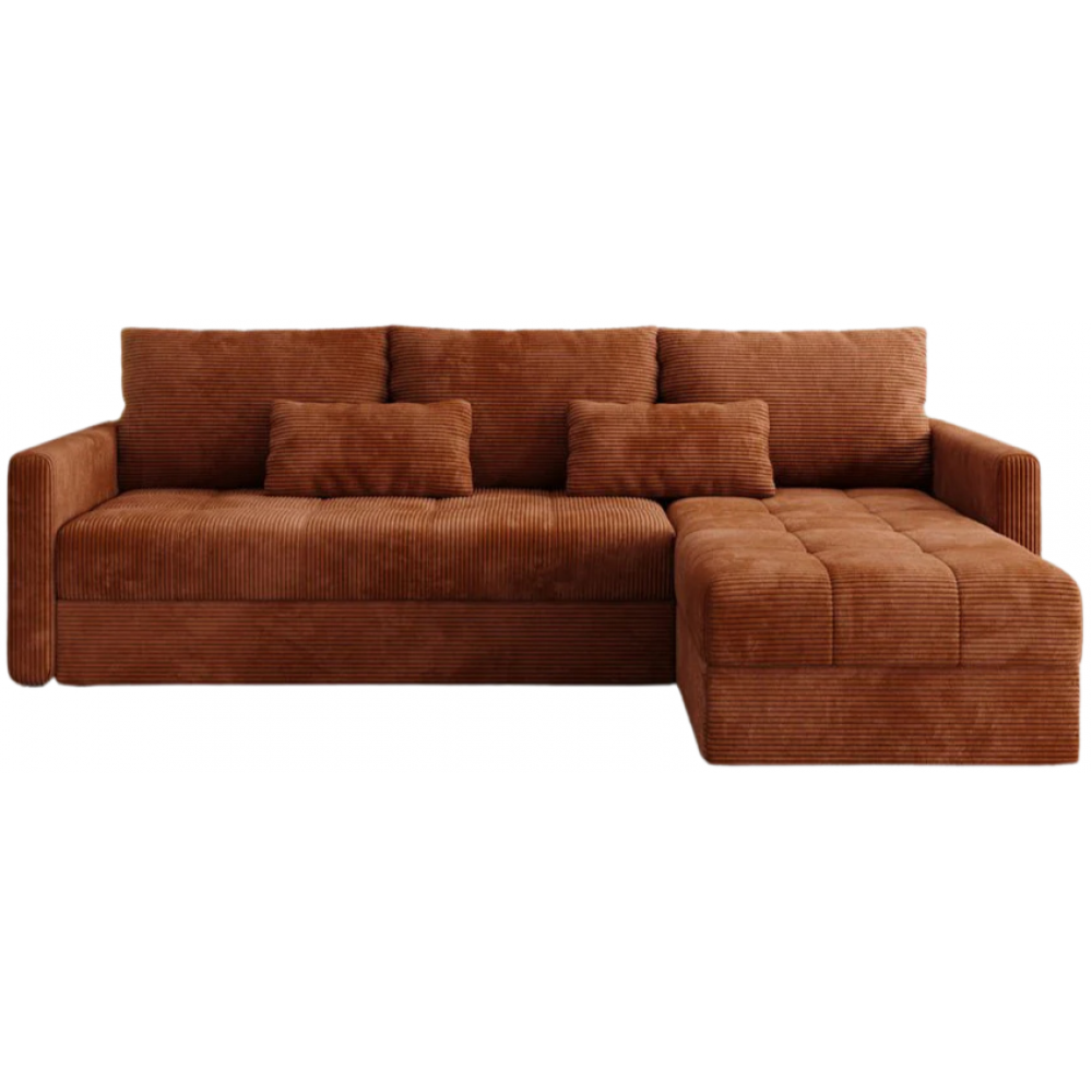 Γωνιακός καναπές Ralevia-Πορτοκαλί 226x84x85