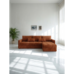 Γωνιακός καναπές Ralevia-Πορτοκαλί 226x84x85