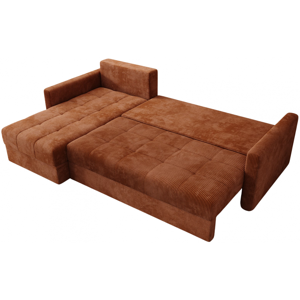 Γωνιακός καναπές Ralevia-Πορτοκαλί 226x84x85