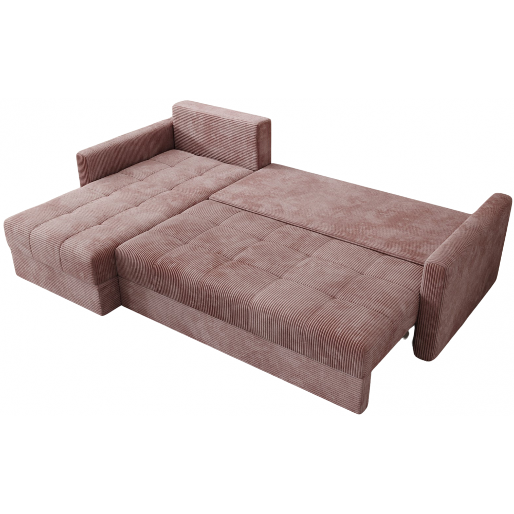 Γωνιακός καναπές Ralevia-Ροζ 226x84x85