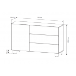 Μπουφές Lobo V 130x38x80.2