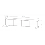 Έπιπλο τηλεόρασης Lobo 199.7x38x46.7