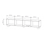 Έπιπλο τηλεόρασης Lobo 199.7x38x46.7