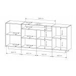 Μπουφές Hori II-Μπεζ Ανοιχτό 203x39.5x83
